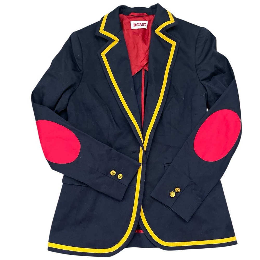 Boast Women's Navy Blazer with Red Accents